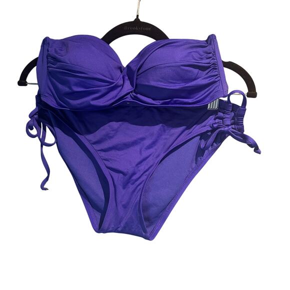 Mossimo Bottoms Medium Top Small Bikini Periwinkle Blue Hot Tub Pool Cruise - Picture 1 of 9